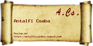 Antalfi Csaba névjegykártya